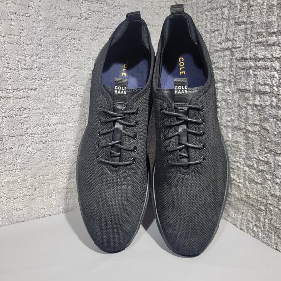 Cole Haan Grand Plus Essex Distance Men's Size 13M US Black Knit Oxford Shoes - Picture 7 of 9